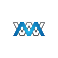 letter m w logo design