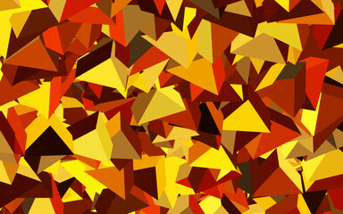 Dark Orange vector layout with lines, triangles.