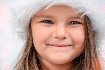 Christmas portrait of a child in a hat