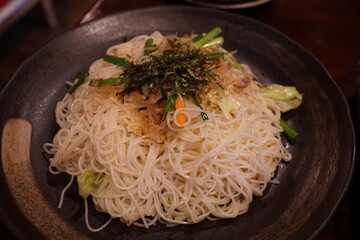 Somen Noodle Champuru, Japanese Food, Famous Okinawa Local Food - 日本料理 沖縄料理...