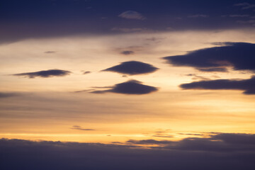 Fototapeta premium View of Dramatic Cloudscape during a colorful sunset or sunrise. Taken in Utah, USA. Nature Background