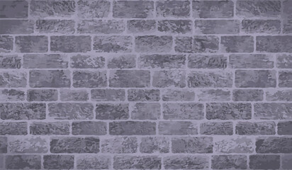 Gray tone brick wall texture block vector background