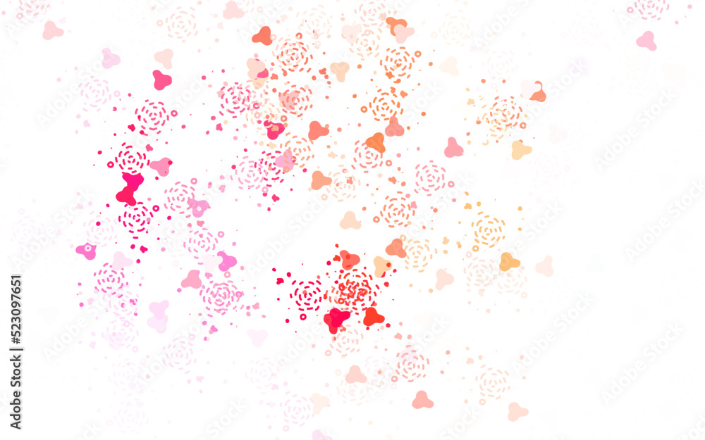 Aufkleber light red, yellow vector texture with abstract forms.