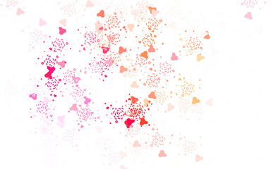 Naklejka premium Light Red, Yellow vector texture with abstract forms.