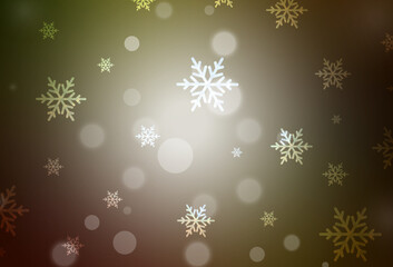 Dark Yellow vector pattern in Christmas style.