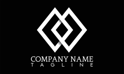 MW Alphabet Modern stylish simple minimalish abstract logo for business.