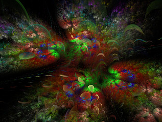Imaginatory fractal abstract background Image