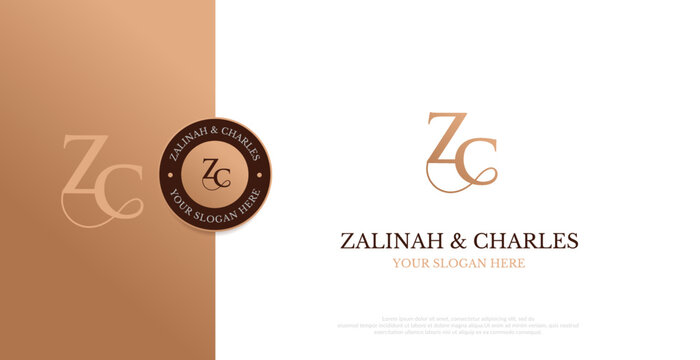 Initial ZC Logo Design Vector