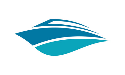 logo speedboat ship vector