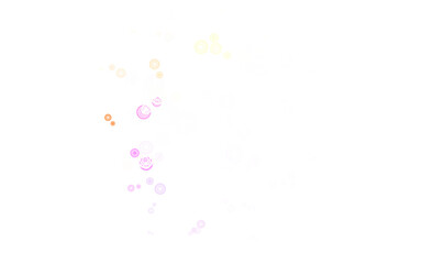 Light Pink, Yellow vector background with spots.