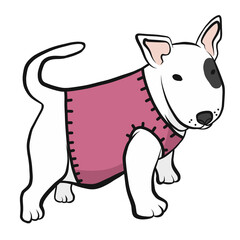 Bull Terrier dog lover cartoon