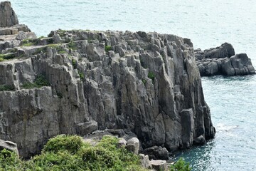 東尋坊、観光スポット、福井県、断崖絶壁、日本海、自殺の名所