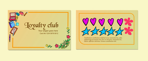 Funny loyalty card with doodles130822