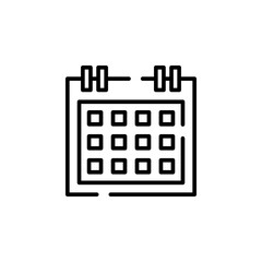 Calendar, Schedule, Date Dotted Line Icon Vector Illustration Logo Template. Suitable For Many Purposes.