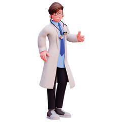 3d character male doctor illustration