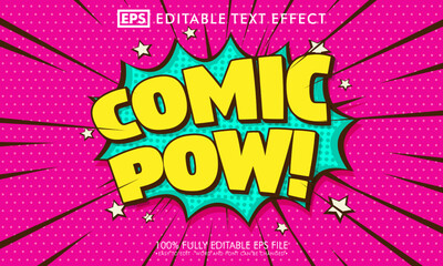 Comic pow editable text effect