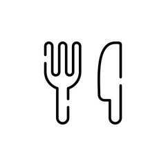 Restaurant, Food, Kitchen Dotted Line Icon Vector Illustration Logo Template. Suitable For Many Purposes.