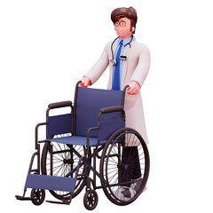 3d character male doctor illustration