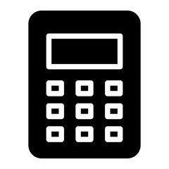 calculator glyph icon