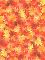 一面に積もったもみじの葉（タテ）