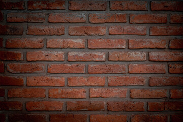 Exterior Old grunge Brick wall red stone blocks texture background.