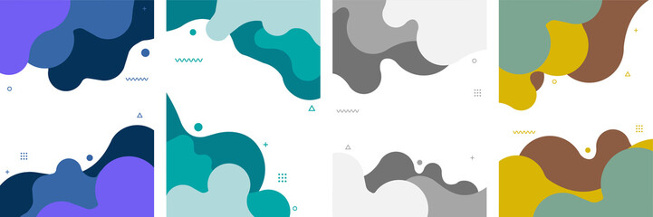 Liquid shape colorful template banner with dynamic color. Background layout for card, Presentation, Brochure, Flyer, Leaflets. A4 size isolated for design work