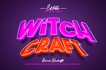 Witch Craft Halloween Editable Text Style Effect