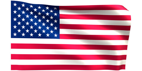 Flag of United States 3d render.