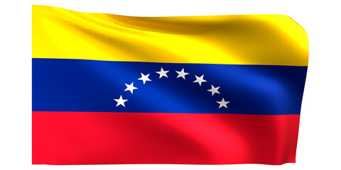 Flag of Venezuela 3d render.