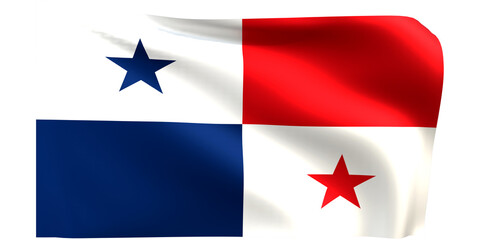 Flag of Panama 3d render.