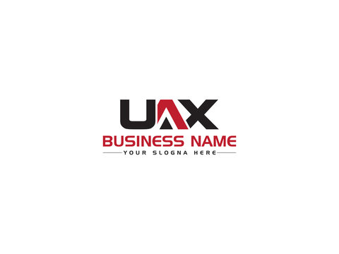 Minimalist UAX Logo Letter, Colorful uax Logo Icon Vector Image Design For Business Or Brand