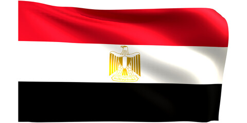 Flag of Egypt 3d render.