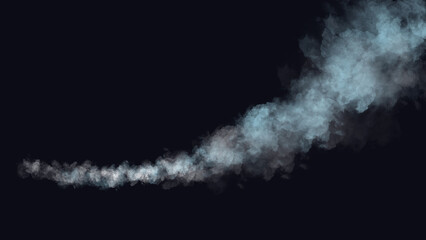 abstract powder splattered on black background, abstract white and blue powder explosion on black background