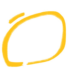 Yellow frame box blob form cartoon illustration