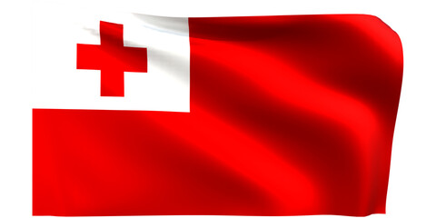 Flag of Tonga 3d render.