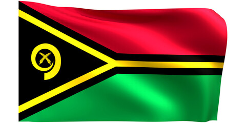 Flag of Vanuatu 3d render.