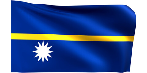 Flag of Nauru 3d render.