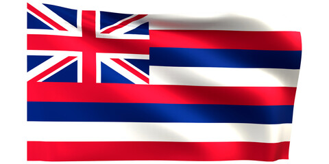 Flag of Hawaii 3d render.