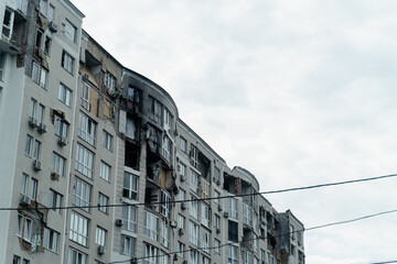 15 07 2022, Irpen destruction of high-rise buildings after the bombing