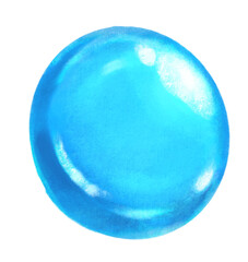 Blue Clear hard cany sweets fruit flavour digital paint illustration