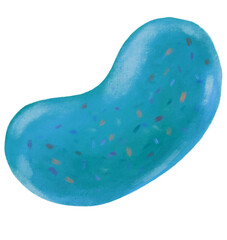 Jelly bean gummy sugar sweet candy colorful flavor illustartion