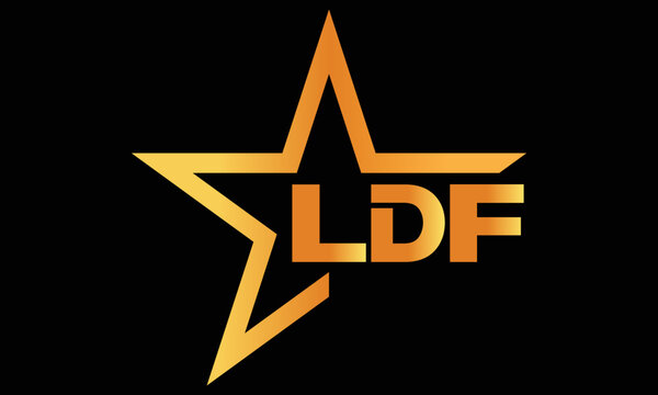 LDF letter logo creative design. LDF unique design, LOF letter