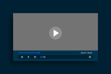 Fototapeta premium modern style video player template design