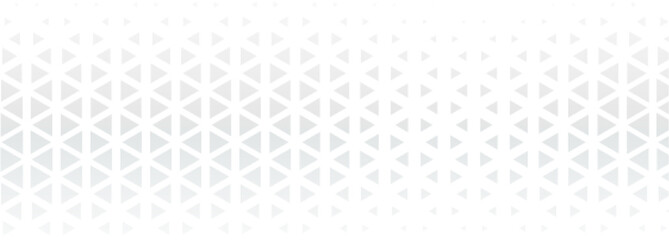 white banner with triangle halftone shapes