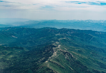 Fototapeta na wymiar Aerial view of Thurston Peak in Utah