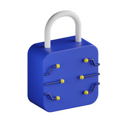 bitcoin security 3d render icon