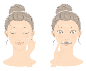 若い女性の美容イメージ カラー5