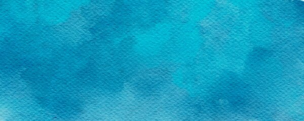 Turquoise Blue Watercolor abstract texture rectangle background