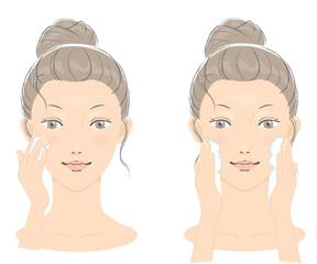 若い女性の美容イメージ カラー6