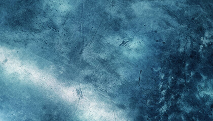abstract blue polished concrete floor use as background with space for design. dirty and grungy...